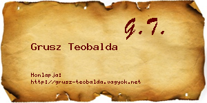 Grusz Teobalda névjegykártya